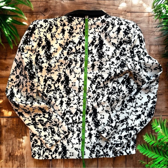 MANGO MNG Collection Black & White Open Blazer - Size 4 - Picture 8 of 14